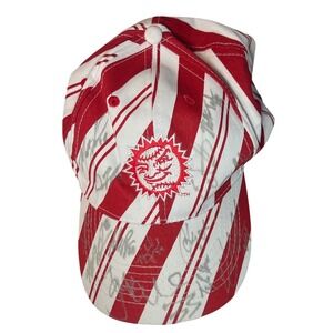 Jacksonville Suns MiLB Baseball Hat Red White Striped Autographed‎ Signed Cap